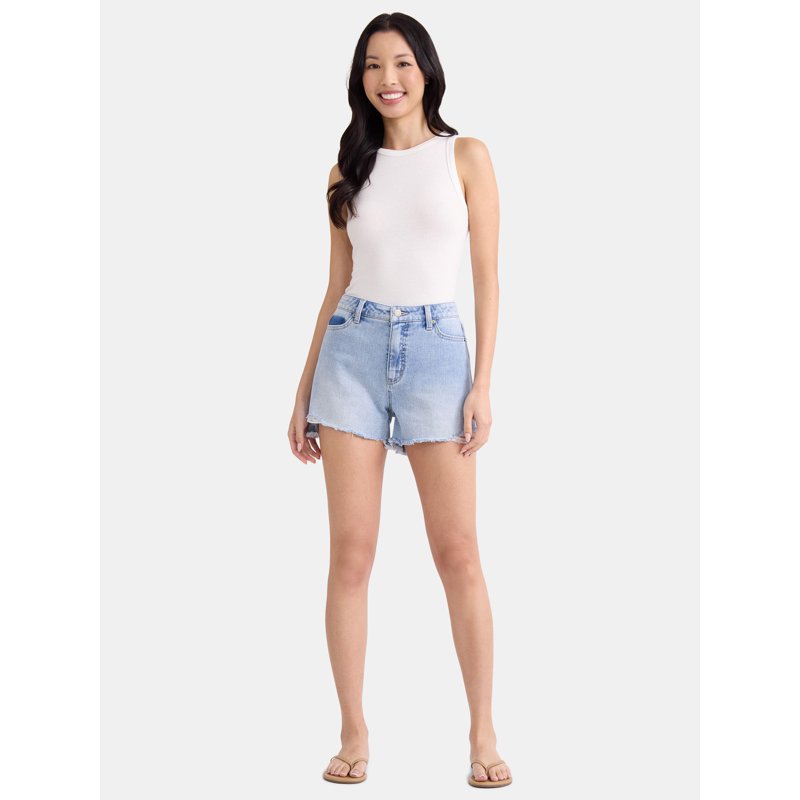 Time And Tru Women's High Rise Denim Short 4" Inseam Sizes 2-20