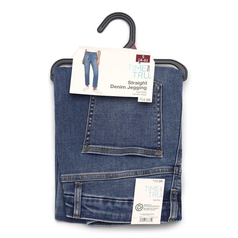 Time And Tru Women's High Rise Straight Leg Jeggings 27.5" Inseam Sizes XS-XXXL