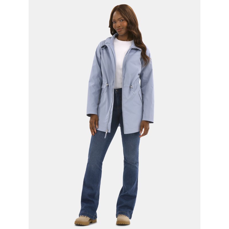 Time And Tru Women's Lightweight Anorak Jacket With Hood Sizes XS-2X