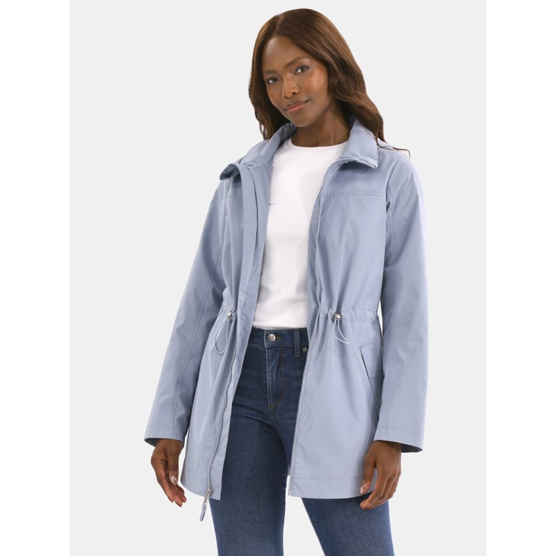 Time and Tru Women's Lightweight Anorak Jacket with Hood Sizes XS-2X
