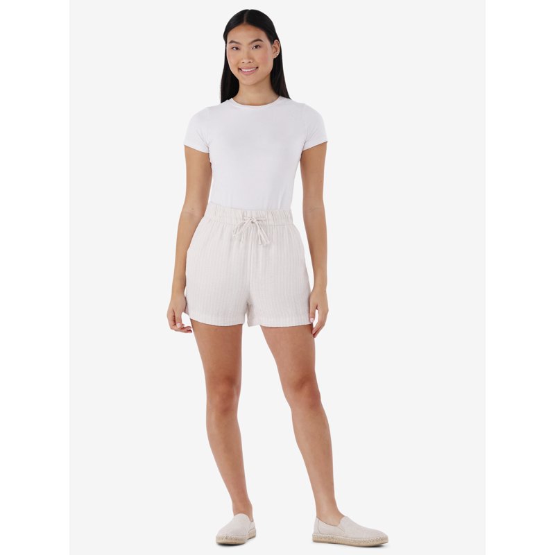Time And Tru Women's Linen Blend Pull On Shorts 3.5" Inseam Sizes XS-XXXL