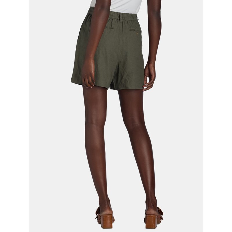 Time And Tru Women’s Linen Blend Shorts 5” Inseam Sizes XS-XXXL