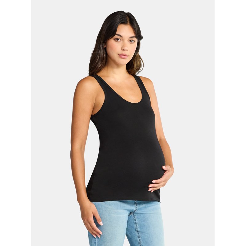 Time and Tru Women's Maternity Non Shirred Tank Top Sizes S-XXL