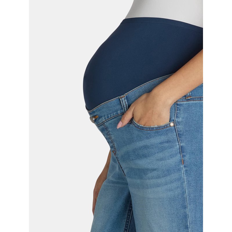 Time And Tru Women's Maternity Straight Leg Jeans 27" Inseam Sizes S-XXL