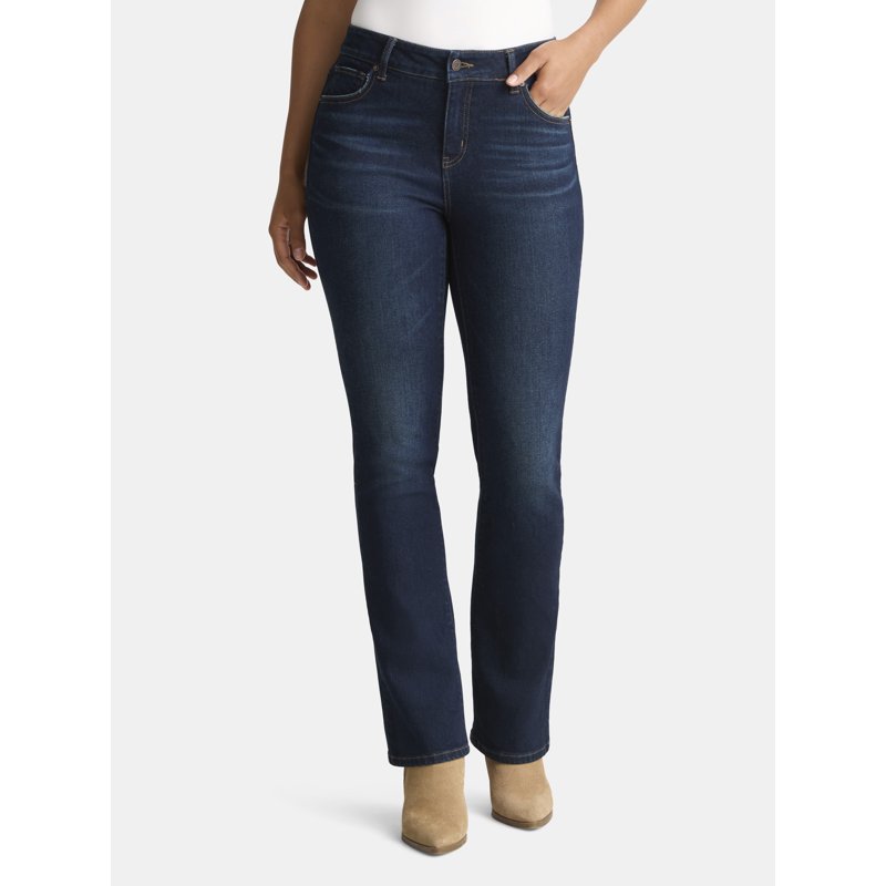 Time and Tru Women's Mid Rise Bootcut Jeans Available in 30" 32" 34" Inseams sizes 0-20