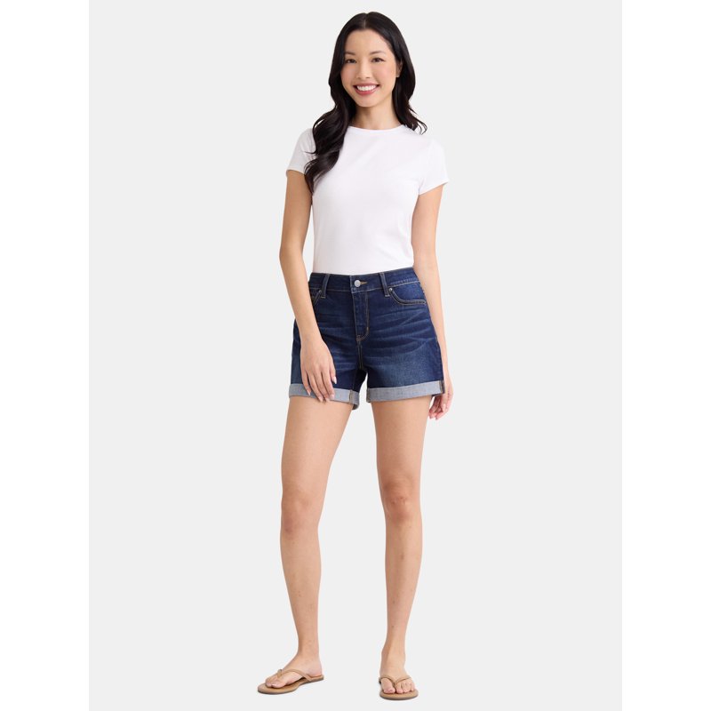 Time And Tru Women's Mid-Rise Denim Short 4" Inseam Size 2-20