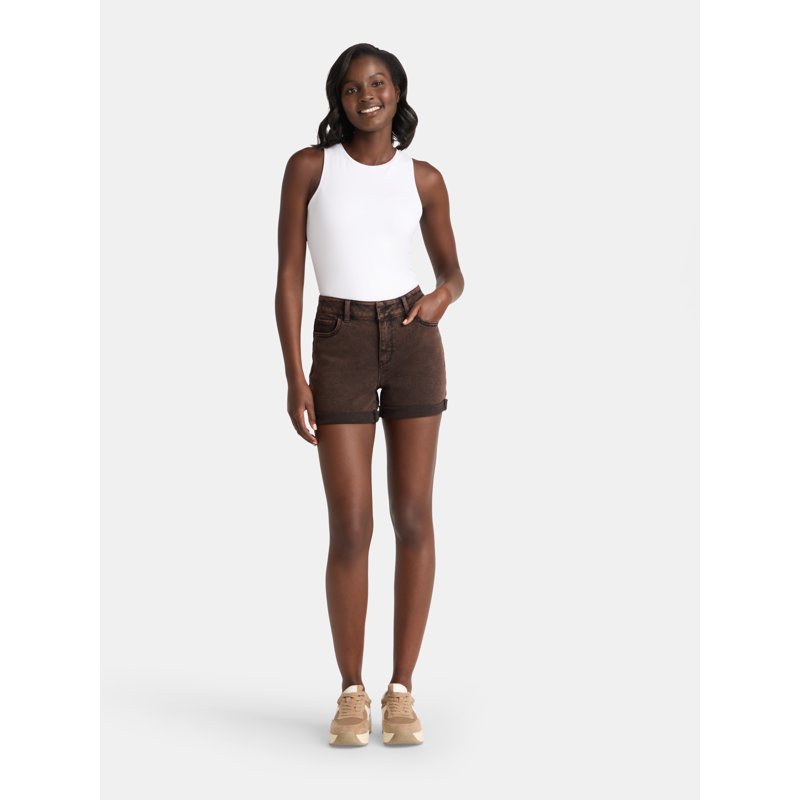 Time And Tru Women's Mid Rise Denim Short 4" Inseam Sizes 2-20