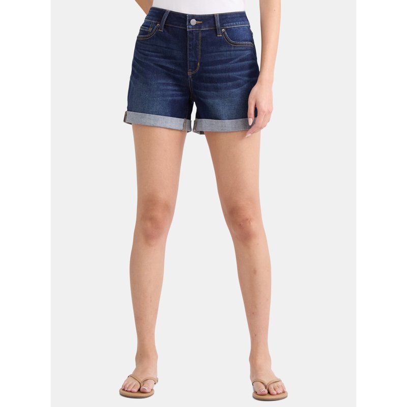 Time and Tru Women's Mid-Rise Denim Short 4" Inseam Size 2-20