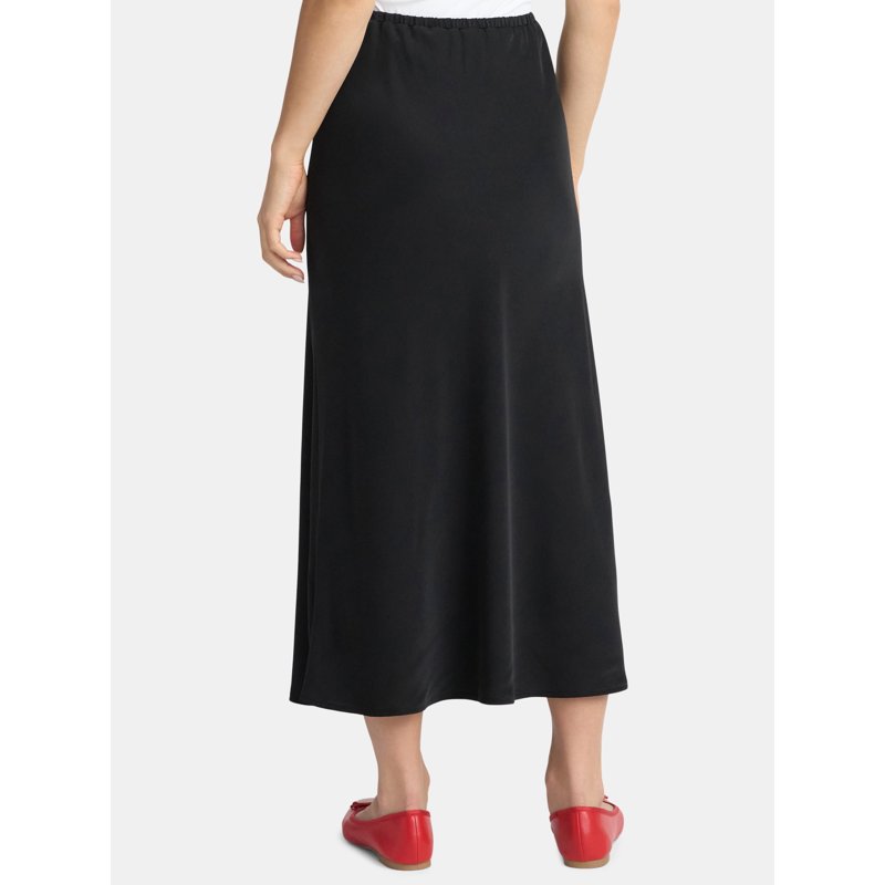 Time And Tru Women's Midi Pull On Slip Skirt Sizes XS-XXXL