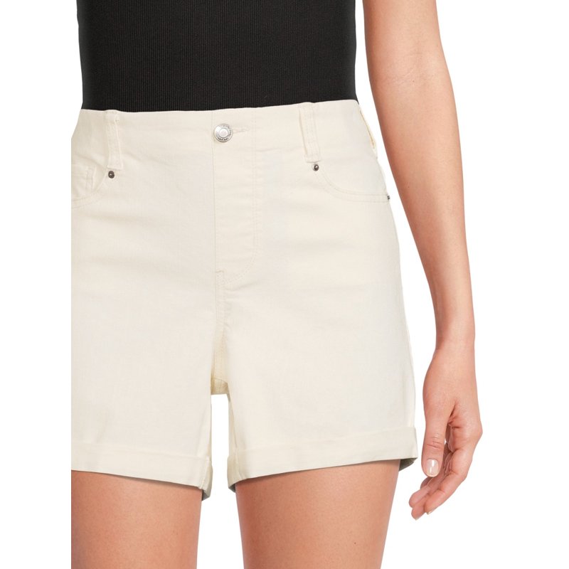 Time And Tru Women's Pull-On Denim Shorts 5" Inseam Sizes XS-XXL