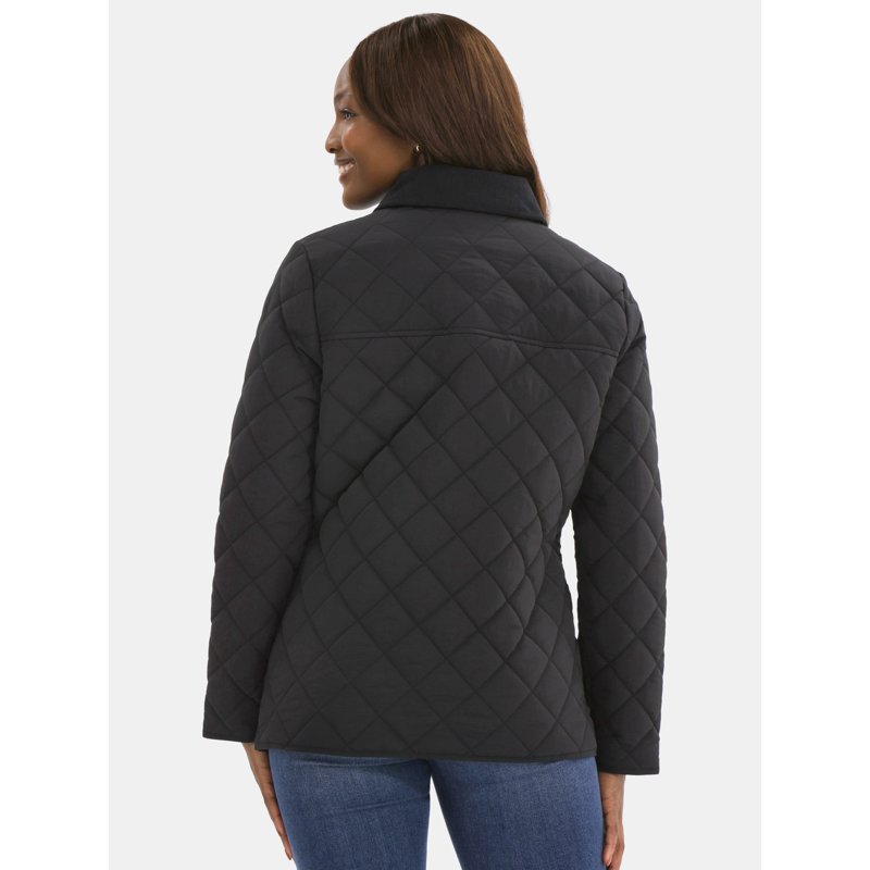 Time And Tru Women's Quilted Barn Coat Midweight Sizes XS-3X