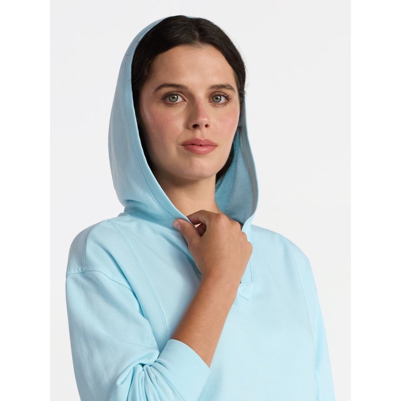 Time And Tru Women's Split Neck Hoodie Sizes XS-3XL