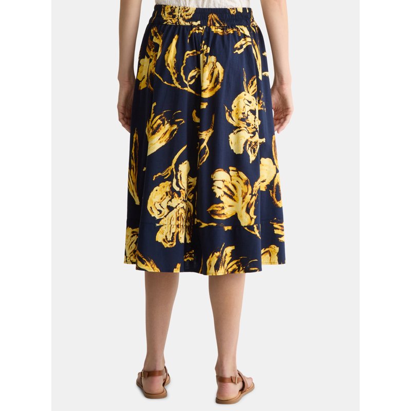 Time And Tru Women's Tiered Pull-On Skirt Sizes XS-4X