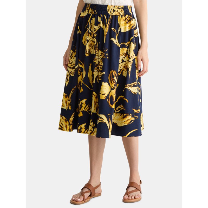 Time and Tru Women's Tiered Pull-On Skirt Sizes XS-4X