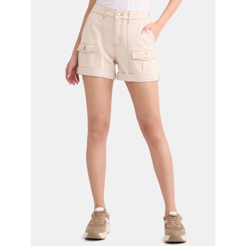 Time and Tru Women's Utility Shorts 4" Inseam Sizes 0-22