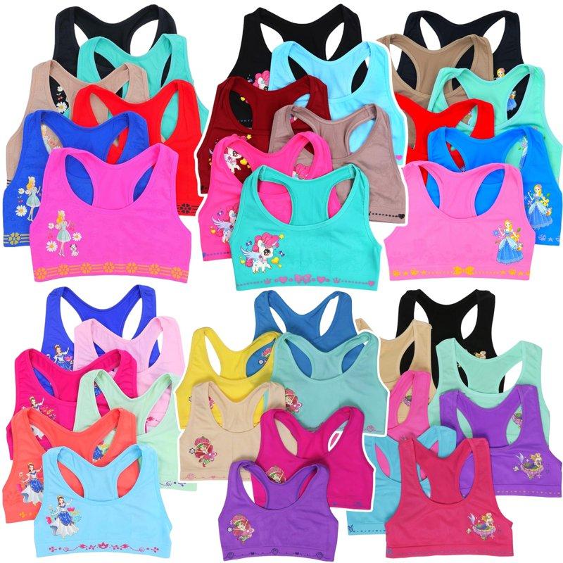 ToBeInStyle Girls' Pack of 6 Racerback Training Bra Tops