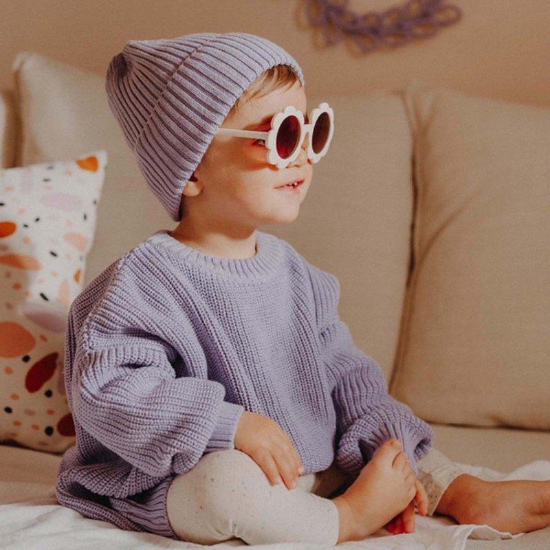 Toimothcn Toddler Infant Boys Sweater Simple Solid Color Ribbed Knit Sweaters Long Sleeve Crew Neck Warm Soft Loose Fit Pullover Knitted Sweater Children'S Winter Clothes