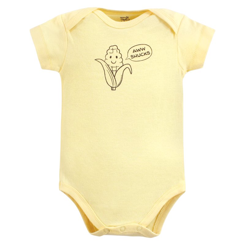 Touched By Nature Unisex Baby Organic Cotton Bodysuits Peas And Thank You Preemie