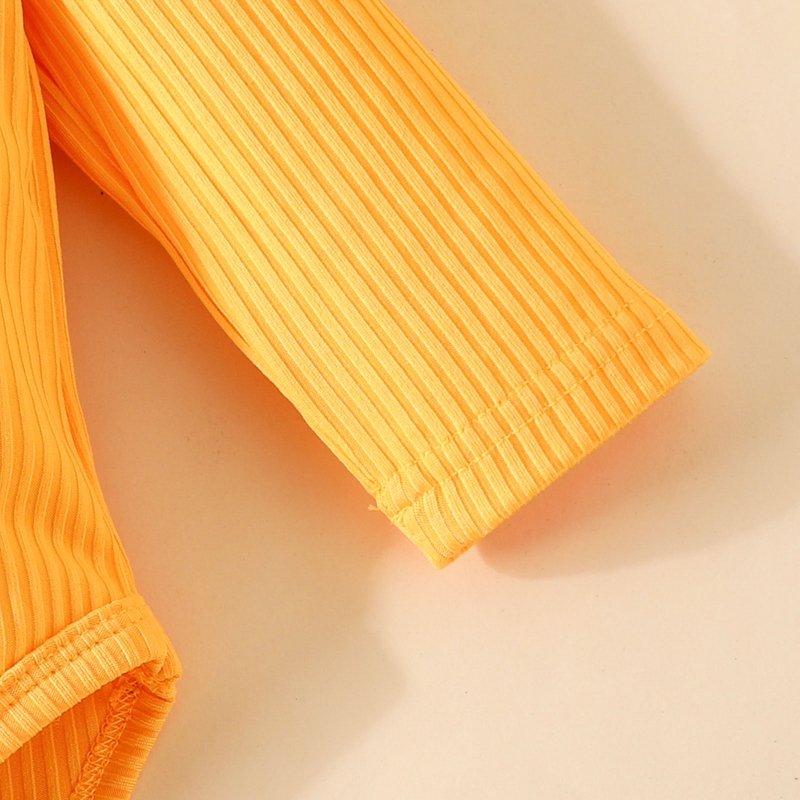 TOWED22 Newborn Baby Girl Clothes Fall Winter Outfits Pants Set With Headband For Infant Girls 0 3 6 9 12 18 Months(Yellow 9-12 M)