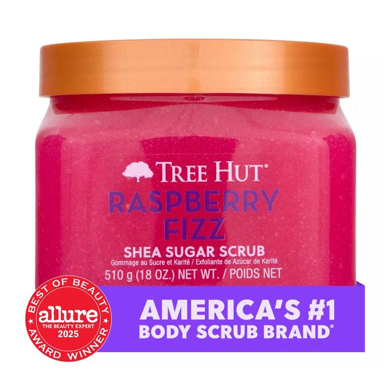 Tree Hut Raspberry Fizz Shea Butter Sugar Body Scrub 18 oz