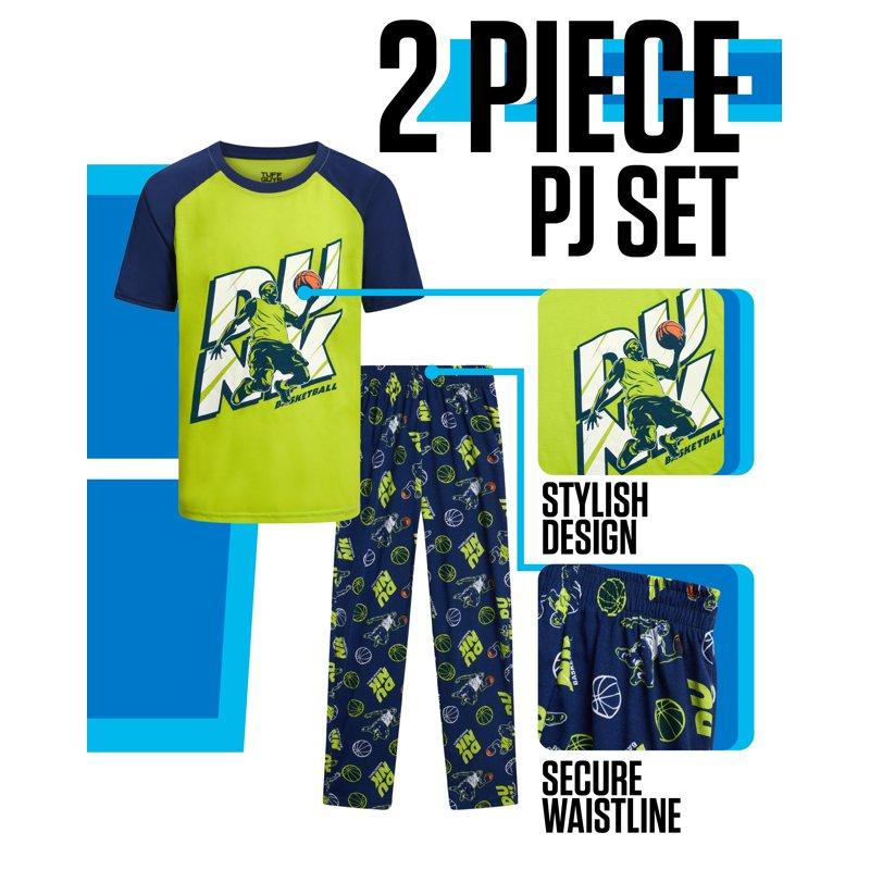 Tuff Guys Boys' Pajama Set - 2 Piece Sleep Shirt And Lounge Pants - Sleepwear For Boys (8-16)