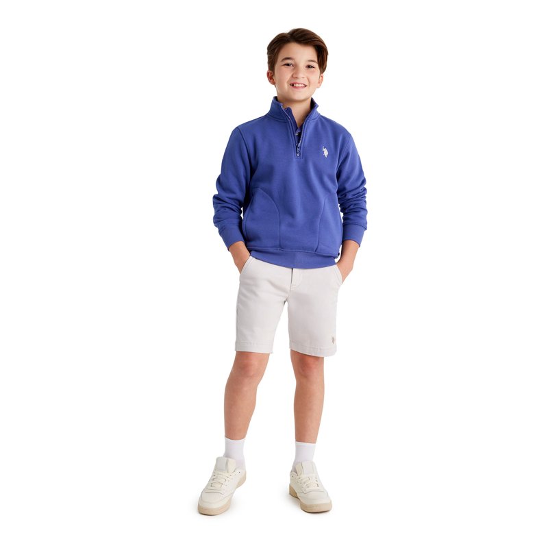 U.S. Polo Assn. Boys Fleece Quarter Zip Sizes 4-18