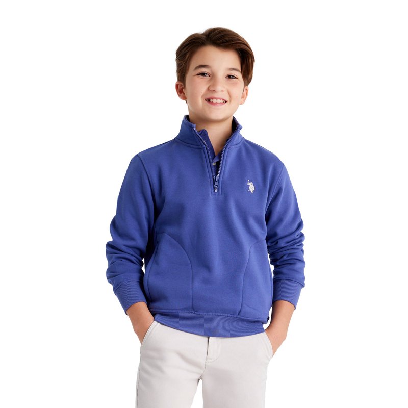 U.S. Polo Assn. Boys Fleece Quarter Zip Sizes 4-18