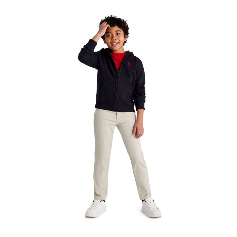 U.S. Polo Assn. Boys Fleece Zip-Up Hoodie Sizes 4-18