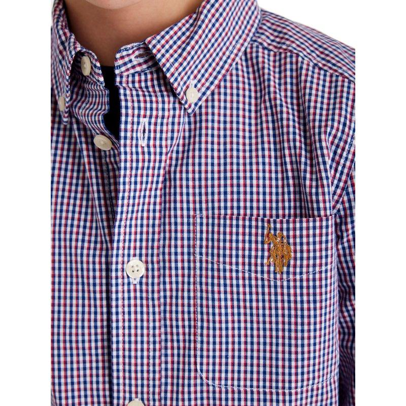 U.S. Polo Assn. Boys Long Sleeve Button Down Shirt Sizes 4-18