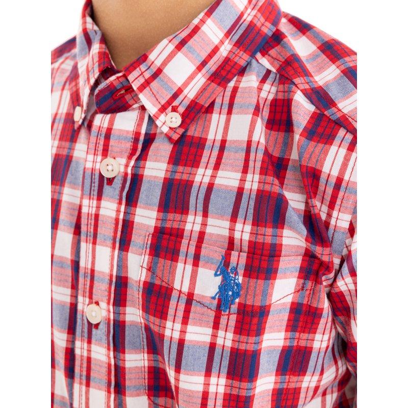 U.S. Polo Assn. Short Sleeve Button-Up Shirt For Boys Sizes 4-18