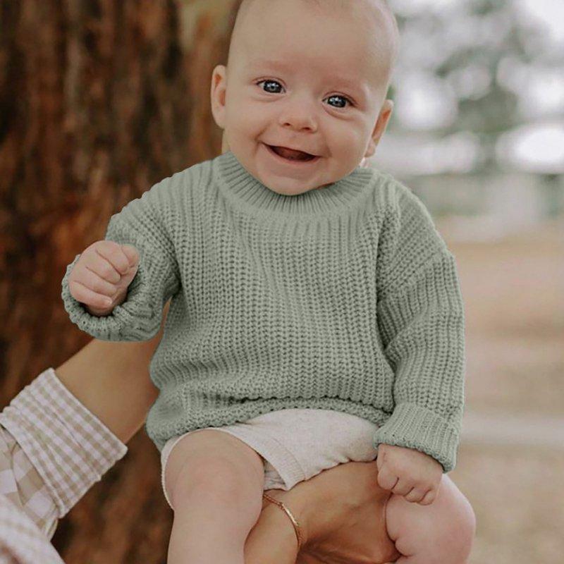 Utlike Boys Sweater Kids Casual Pullover Baby Thermal Soft Unisex Comfort Fit Top For Daily Wear Size 18 Months-24 Months