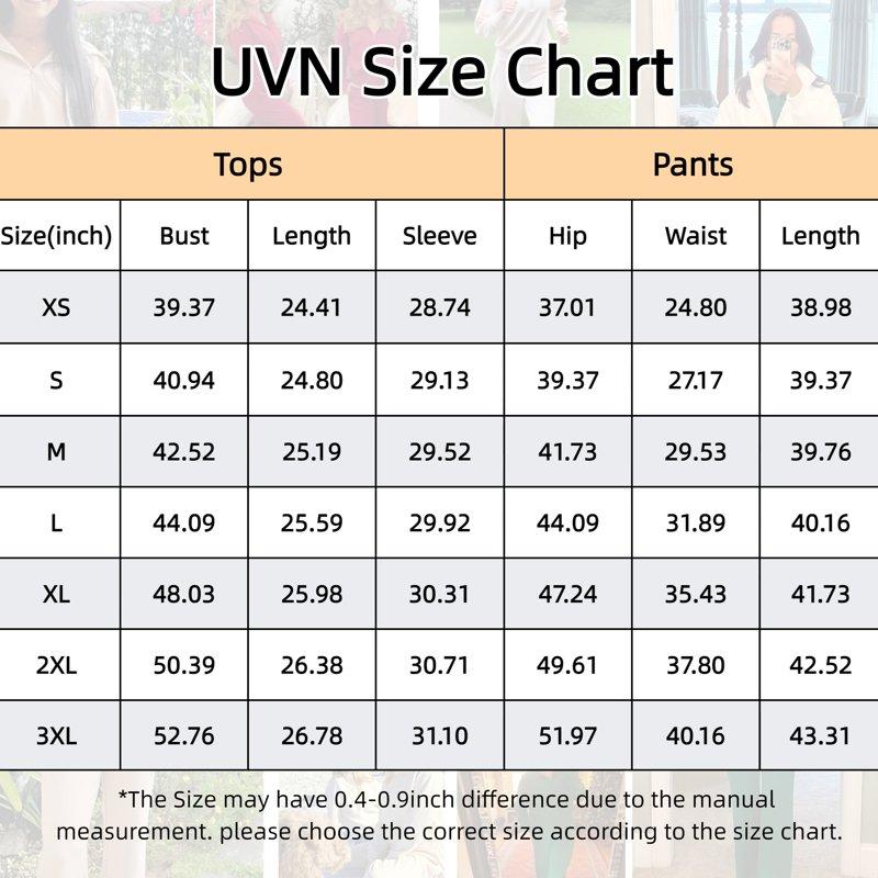 UVN Outfit Sets For Women 2 Piece Sets Winter Casual Tracksuit Long Sleeve Lounge Set Outfits With Pockets