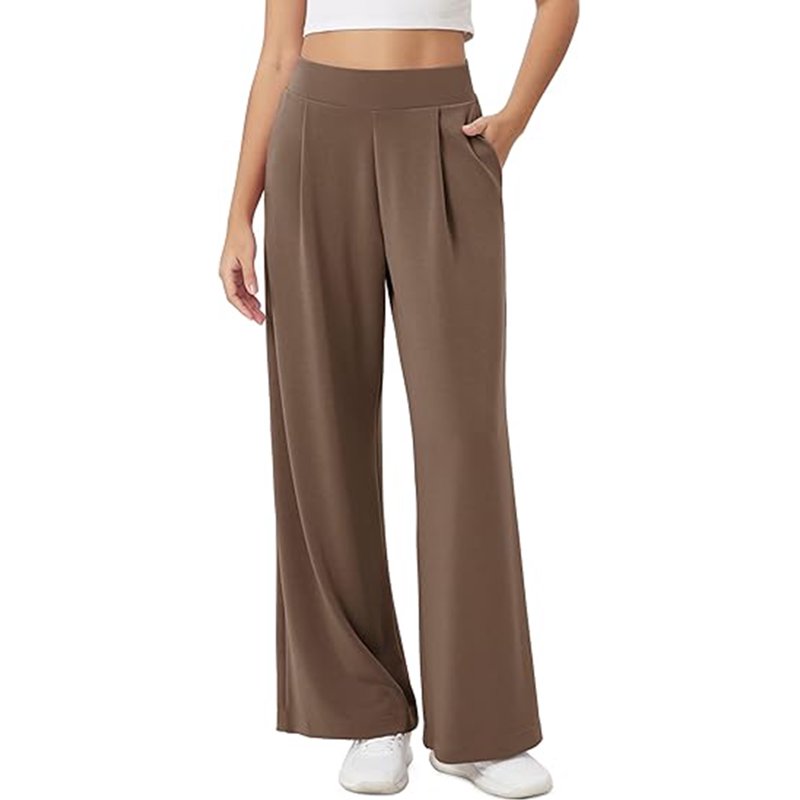 VDJ Wide Leg Pants for Women High Waist Yoga Pants Pull On Flare Trousers Casual Joggers for Women with Pockets Size XL
