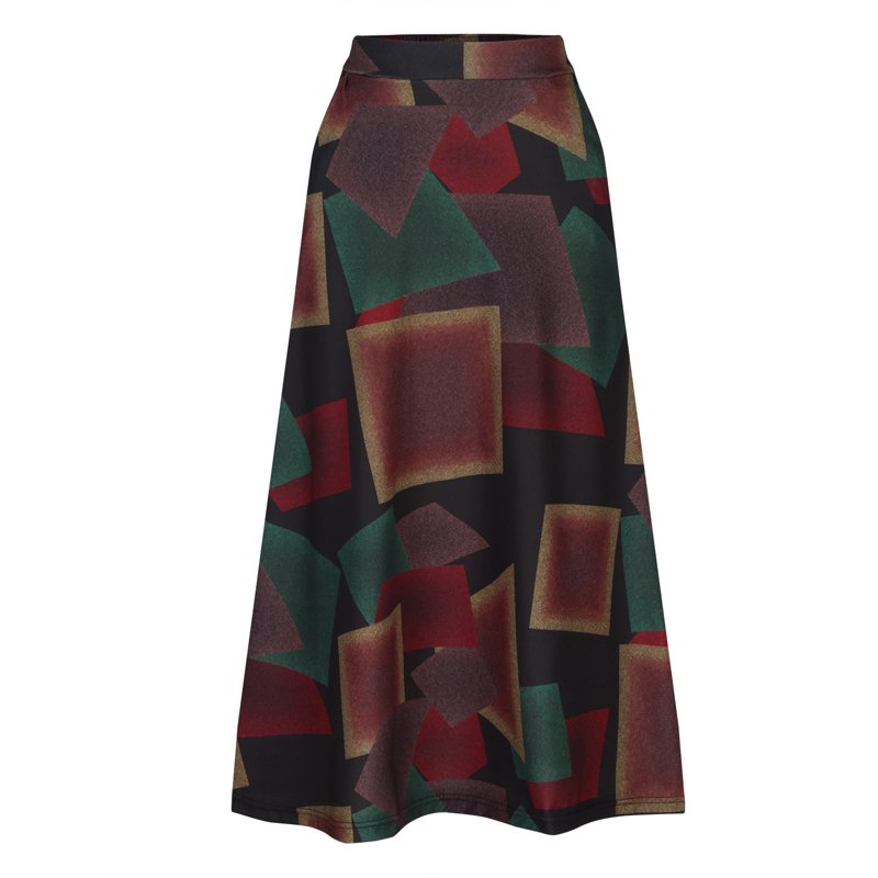 Viikei Womens Skirts Long Length Clearance Women Fashion Pocket Long Skirt Sexy Women High Print Fashion Long Skirt Khaki XXXL