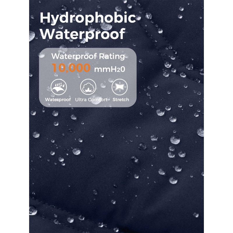 Wantdo Women's Recycled Coat Hooded Winter Jacket Insulated Faux Fur Hooded Snow Jacket Navy XL