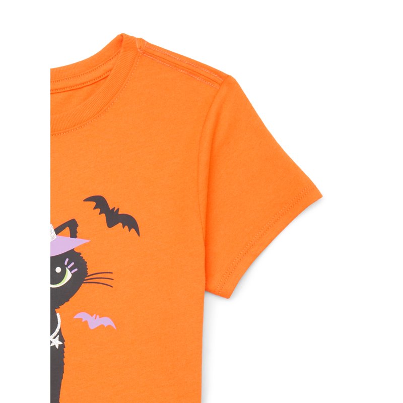 Way To Celebrate Girls Halloween Graphic T-Shirt Sizes 4-18