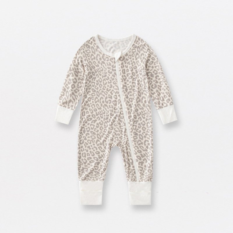 Weebloom Bamboo Baby Pajamas Bamboo Romper Jumpsuit Comfortable Stylish Bodysuit Sleep And Play For 0-24 Months Rompers Loungewear Beige 3-6 Months