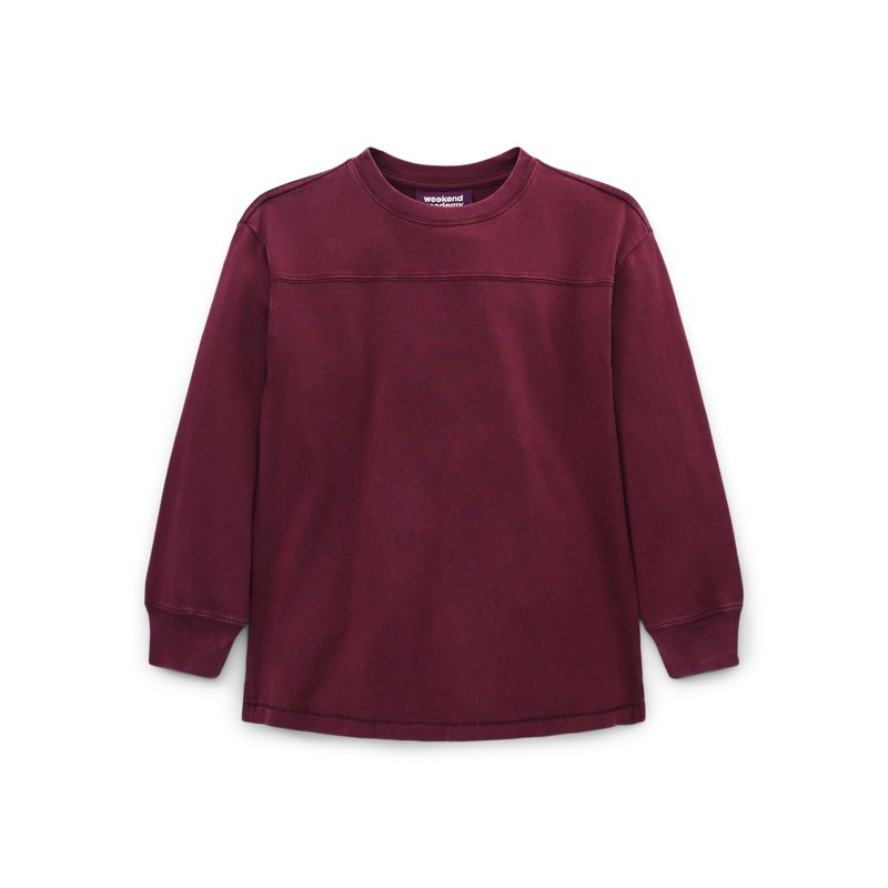 Weekend Academy Boys Football Yoke Cotton T-Shirt with Long Sleeves Sizes 4-18