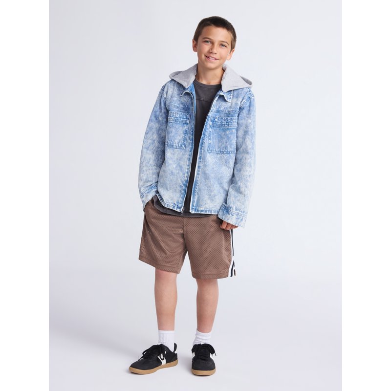 Weekend Academy Boys Hooded Denim Jacket Sizes 4-18