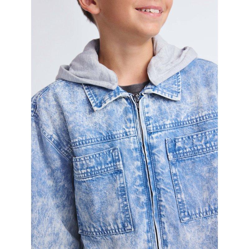 Weekend Academy Boys Hooded Denim Jacket Sizes 4-18