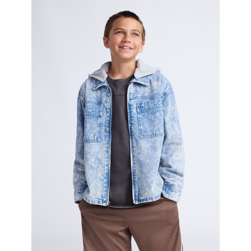 Weekend Academy Boys Hooded Denim Jacket Sizes 4-18