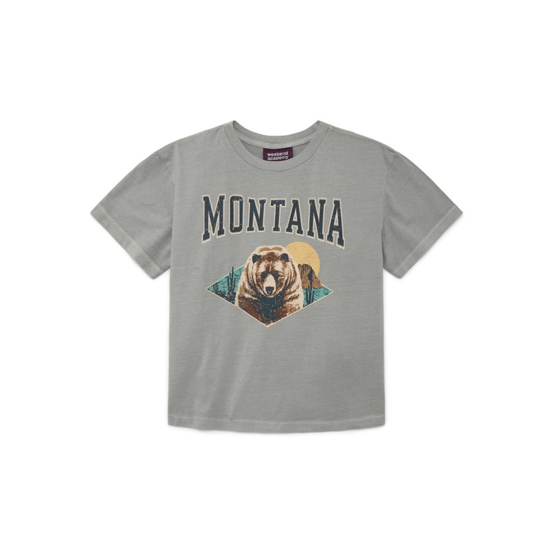 Weekend Academy Boys Oversized Graphic Tee with Short Sleeves Sizes 4-18