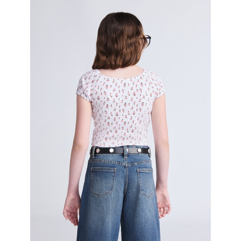 Weekend Academy Girls Cap Sleeve Top Sizes 4-18