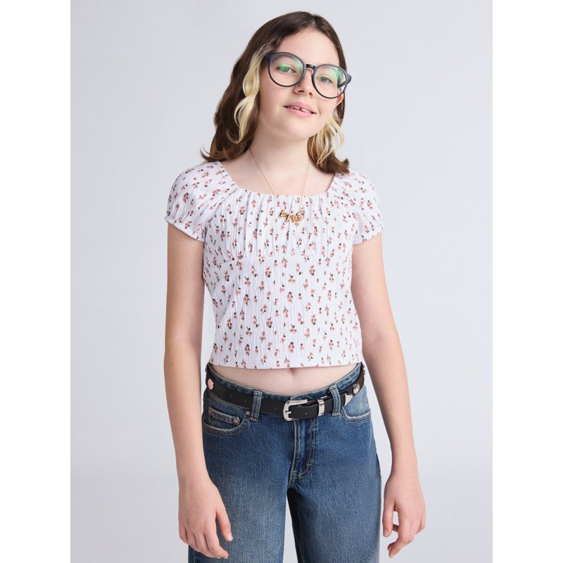 Weekend Academy Girls Cap Sleeve Top Sizes 4-18