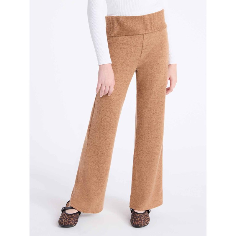 Weekend Academy Girls Cozy Foldover Waist Flare Pants Sizes 4-18