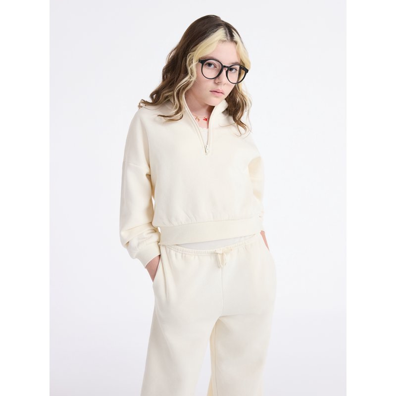 Weekend Academy Girls Fleece Quarter Zip Sweatshirt Sizes 4-18