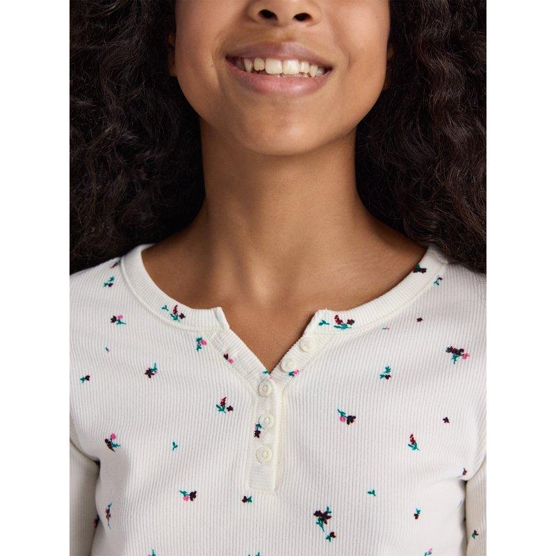 Weekend Academy Girls Henley Tee With Long Sleeves Sizes 4-18