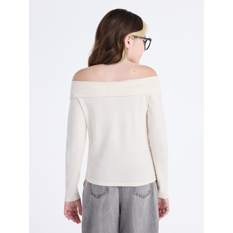 Weekend Academy Girls Off The Shoulder Top With Long Sleeves Sizes 4-18