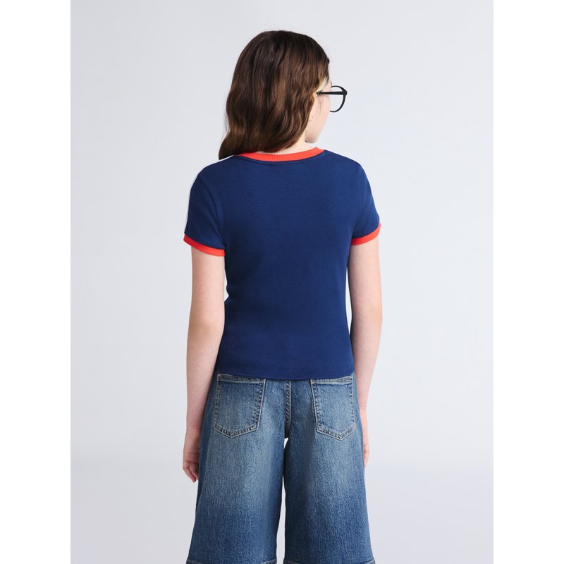 Weekend Academy Girls Short Sleeve Baby Tee Sizes 4-18