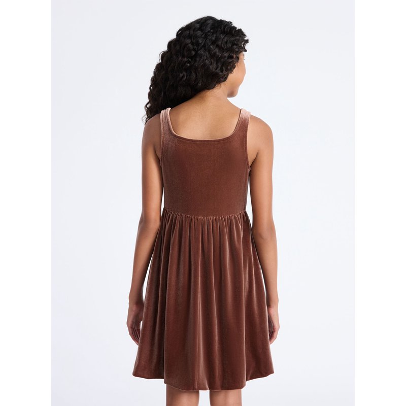 Weekend Academy Girls Sleeveless Velour Corset Dress Sizes 4-18